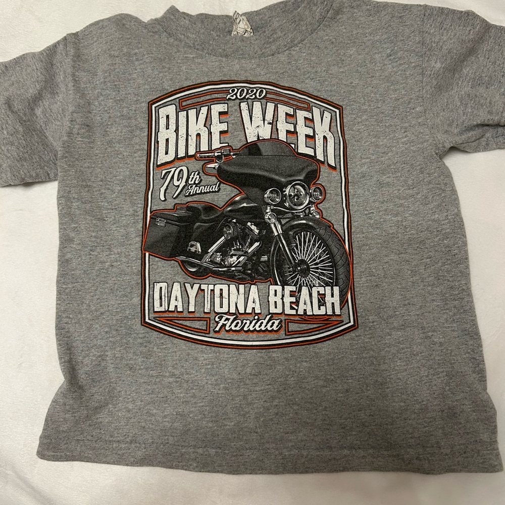 Gray Kids Bike Week T-Shirt
